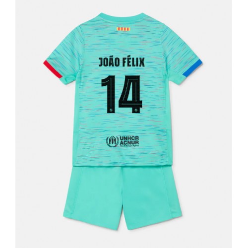 Dětský Fotbalový dres Barcelona Joao Felix #14 2023-24 Třetí Krátký Rukáv (+ trenýrky)